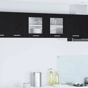 vidaXL Κρεμαστό ντουλάπι Riga Μαύρος Δρυς και Λευκό 80 x 31 x 40 εκ