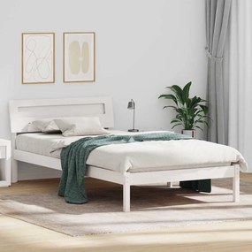 vidaXL Σκελετός Κρεβατιού Λευκό 75 x 190 cm Μασίφ ξύλο πεύκου