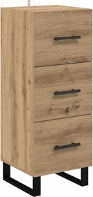 vidaXL Πλαϊνό γραφείο με συρτάρι Artisan Oak 34,5 x 34 x 90 εκ.