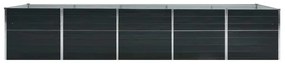 vidaXL Ζαρντινιέρα Υπερυψωμένη Ανθρακί 400x80x77 εκ. Γαλβαν. Χάλυβας