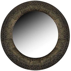 Καθρέπτης Στρογγυλός Lace 278-123-011 58x4x58cm Bronze Metal, Glass