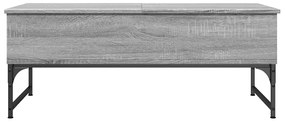 vidaXL Τραπεζάκι Σαλονιού Γκρι Sonoma 100x50x40 εκ. Επ. Ξύλο & Μέταλλο