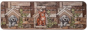 Χαλάκι Κουζίνας Collage 9703 50X150cm Brown Sdim 50Χ150 Polypropylene