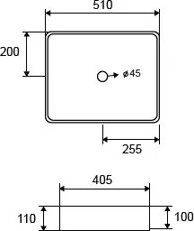 Karag LT 2178 51x40 - Επιτραπέζιος νιπτήρας