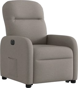 vidaXL Πολυθρόνα Ηλεκτρική Ανακλ.Taupe Υφασμάτινη