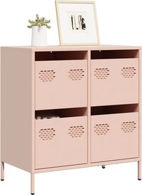 vidaXL Ντουλάπι Ροζ 68x39x73,5 εκ. από Χάλυβα Ψυχρής Έλασης