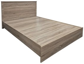 Κρεβάτι Athos pakoworld σε sonoma απόχρωση 140x200εκ