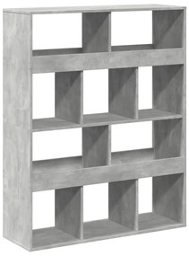 vidaXL Βιβλιοθήκη/Διαχωριστικό Χώρου Γκρι 100x33x125,5 εκ. Επεξ. Ξύλο