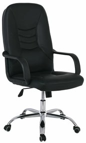 Καρέκλα γραφείου Mesa 427, Μαύρο, 109x65x65cm, Με ρόδες, Με μπράτσα, Μηχανισμός καρέκλας: Economic | Epipla1.gr
