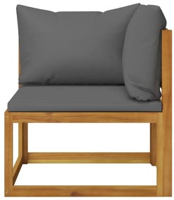 vidaXL Σαλόνι Κήπου 7 Τεμαχίων από Μασίφ Ξύλο Ακακίας με Μαξιλάρια