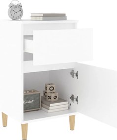 vidaXL Κομοδίνο Λευκό 40 x 35 x 70 εκ.