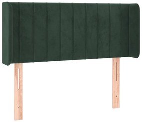 Κεφαλάρι με Πτερύγια Σκούρο Πράσινο 93x16x78/88 εκ. Βελούδινο 3119045