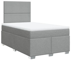 ΚΡΕΒΑΤΙ BOXSPRING ΜΕ ΣΤΡΩΜΑ ΑΝΟΙΧΤΟ ΓΚΡΙ 120X200 ΕΚ. ΥΦΑΣΜΑΤΙΝΟ 3292748