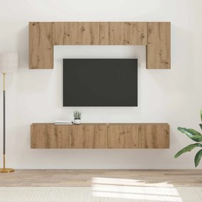 vidaXL Σετ επίπλου τηλεόρασης 4 τμχ. Artisan Oak Επεξεργασμένο Ξύλο