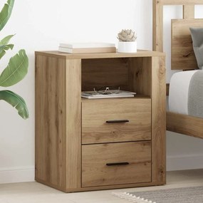 vidaXL Κομοδίνο artisan δρυς 50 x 36 x 60 εκ. Επεξεργασμένο ξύλο