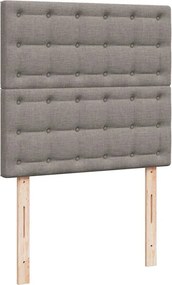 vidaXL Κρεβάτι Boxspring με Στρώμα Taupe 80x200 εκ. Υφασμάτινο