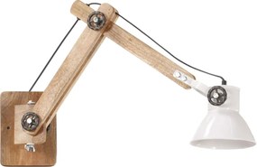 vidaXL Φωτιστικό Τοίχου Industrial Λευκό Στρογγυλό E27