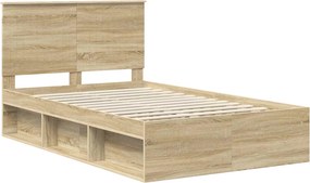 vidaXL Σκελετός Κρεβατιού Sonoma Δρυς 120 x 200 cm