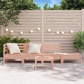 vidaXL Garden Lounge Set 4-θέσια Natural Douglas Solid Douglas wood