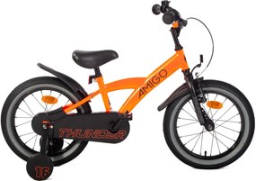 Thunder 16 Inch 23,5 cm Boys Coaster Brake Neon OrangeBlackAMIGO