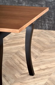 WINDSOR extension table, color: dark oak/black DIOMMI V-PL-WINDSOR-ST-C.DĄB/CZARNY