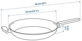 MIDDAGSMAT τηγάνι/αντικολλητική επένδυση, 32 cm 604.636.86