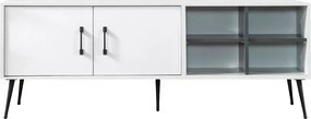 Έπιπλο Τηλεόρασης Λευκό / Ανθρακί SODRA 160x35x20