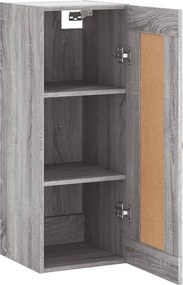 vidaXL Ντουλάπι Τοίχου Γκρι Sonoma 34,5 x 34 x 90 εκ. Επεξεργ. Ξύλο