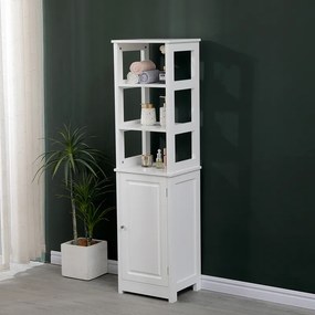 Ντουλάπι-στήλη Larben pakoworld mdf λευκό 40x33x150εκ