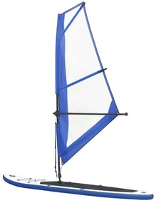 vidaXL Σανίδα SUP Φουσκωτή Σετ Μπλε / Λευκό με Πανί