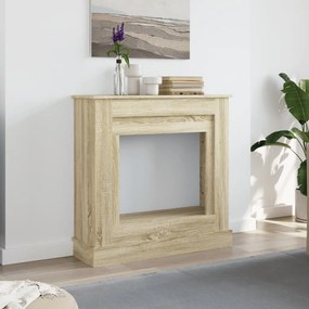vidaXL Πλαίσιο Τζακιού Sonoma Δρυς 90x30x90 εκ. από Επεξ. Ξύλο