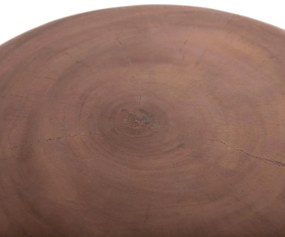 Τραπεζάκι Σαλονιού Βοηθητικό PUFFAT Fiber Cement Γκρί - Ξύλο Teak Top Φ45x46Υεκ. 45x45x46 εκ.