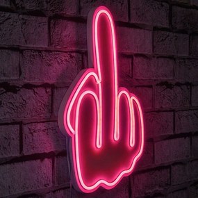 Διακοσμητικό Φωτιστικό Τοίχου Middle Finger 395NGR1696 27x2x37cm Led 22,6W Pink Wallity