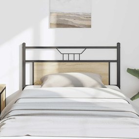 vidaXL Κεφαλάρι Sonoma Δρυς 100 εκ. Επεξεργασμένο Ξύλο/Ατσάλι