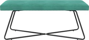 vidaXL παγκάκι Τιρκουάζ 110 x 40 x 45 cm Βελούδο