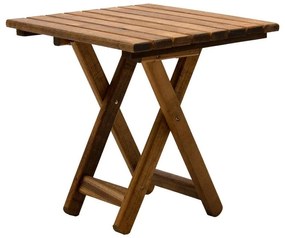 Table Retto beech walnut impregnation 45x45x48cm 45x45x48 εκ.