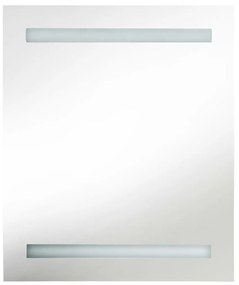 Ντουλάπι Μπάνιου με Καθρέφτη και Φωτισμό LED 50 x 13,5 x 60 εκ. - Λευκό