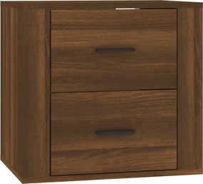 vidaXL Κομοδίνο Επιτοίχιο Καφέ Δρυς 50x36x47 εκ.