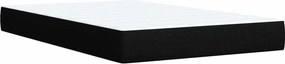 vidaXL Κρεβάτι box spring με στρώμα Μαύρο 120 x 190 cm Ύφασμα