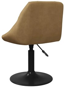 vidaXL Καρέκλα Τραπεζαρίας Καφέ Βελούδινη