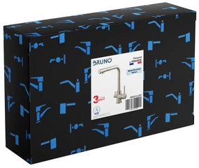 BRUNO μπαταρία πάγκου κουζίνας M54510-207, τρίοδη, αναμεικτική, ασημί