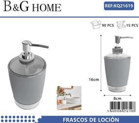 Θήκες κρεμοσάπουνου Dispenser πλαστικές - Σετ 5pcs - Grey - 21619
