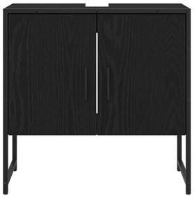 vidaXL Ντουλάπι Νιπτήρα  Μαύρης Δρυός 60x33x60 εκ. Επεξεργασμένο Ξύλο