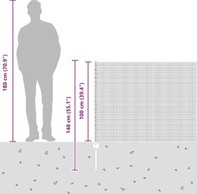 vidaXL Συρματόπλεγμα με Στυλίς 25 x 1 m Γαλβανισμένος Χάλυβας Ασημί