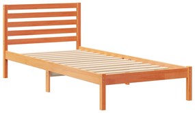 vidaXL Σκελετός Κρεβατιού Καφέ κεριού 80 x 220 cm Μασίφ ξύλο πεύκου