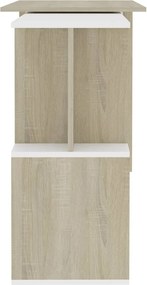 vidaXL Γραφείο Γωνιακό Λευκό/Sonoma Δρυς 200 x 50 x 76 εκ. Επεξ. Ξύλο
