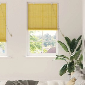vidaXL Ρόλερ Κίτρινο 80 x 220 cm Μπαμπού