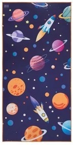 Beauty Home Πετσέτα θαλάσσης διπλής όψης παιδική Microfiber Αrt 2262 Μπλε