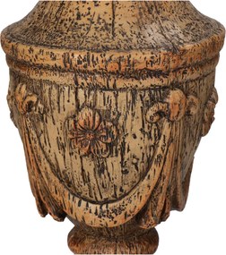 Κηροπήγιο ArteLibre Καφέ Polyresin 10x10x36.8cm