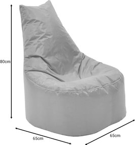 Πουφ πολυθρόνα Norm PRO pakoworld 100% αδιάβροχο μόκα